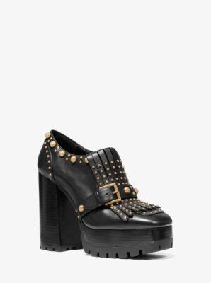 michael michael kors alberta studded leather kiltie platform loafer|Michael kors women loafers + FREE SHIPPING .